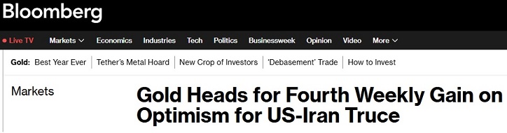 exness官网:特朗普乐观认为美伊有望达成永久停火协议！金价有望连续第四周上涨 警惕周末重要消息